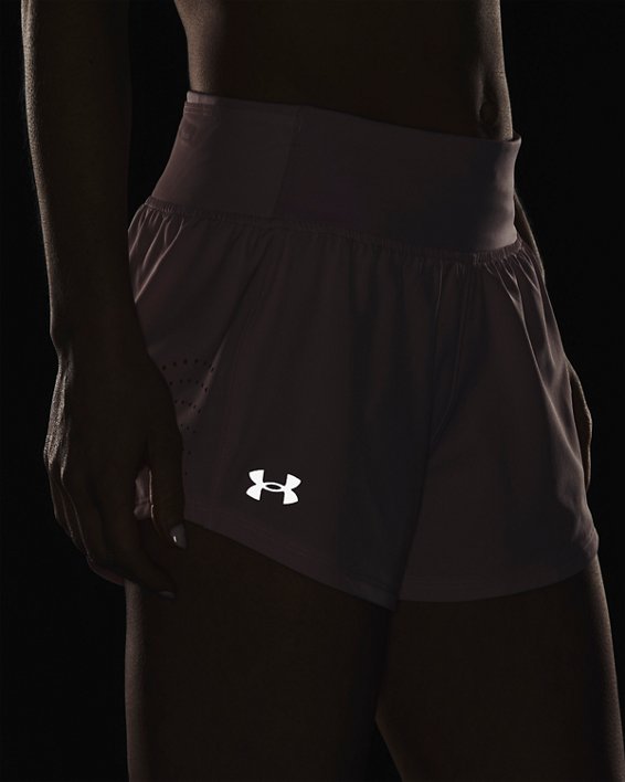 Women's UA Speedpocket Shorts, Pink, pdpMainDesktop image number 4